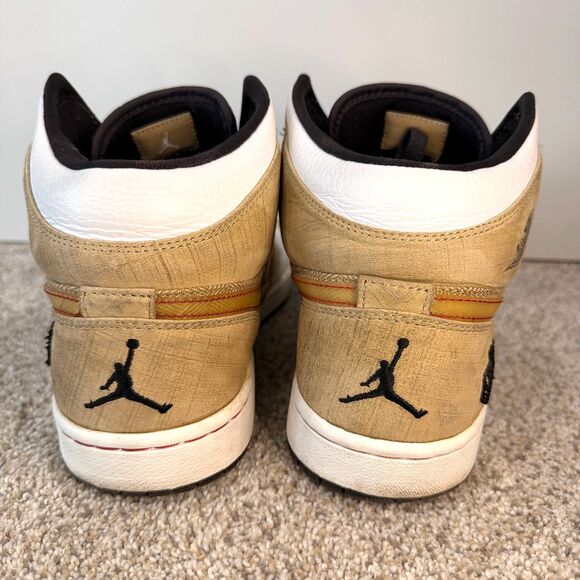 Nike Air Jordan 1 Retro Fathers Day Tweed 2008 Size 10.5 White 325514-101 - Picture 4 of 10